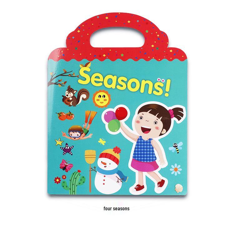 Cross-Border DIY Children's Sticker Activity Book - Early Education & Focus Training with Removable, Reusable Stickers