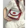 Cute Red Small Bag Women's 2025 New Summer Shoulder Armpit Bag Fashionable Student Commuting Messenger Small Square Bag