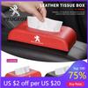 2026 Hete Auto Sticker Auto Tissuehouder Armleuning Type Leer Organizer Houder Tissuehouder Voor Peugeot 308 408 508 RCZ 208 2008 206 20