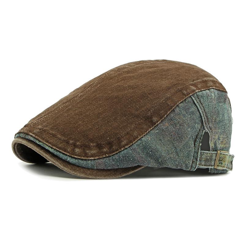 Vintage Beret Men's Denim Peaked Cap British Progressive Cap Paintwoman's Cap