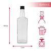 5x WHISKY Bottle 500ml for Liqueur Whiskey Wine Tincture Oil Glass Container
