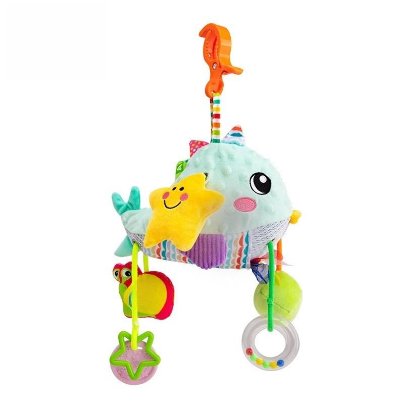 Plush Baby Grab Toy With Rope For Toddler Hand Exercise And Sensory Play