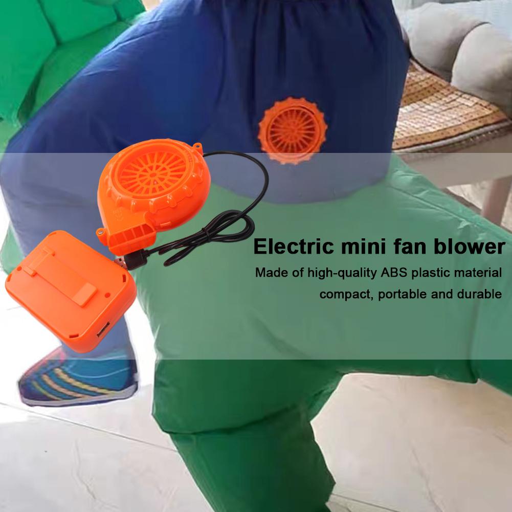 Electric Mini Fan Blower 6V Air Blower Low Noise Inflatable Costume Blower Fan With Battery Case for Inflatable Cartoon Costumes