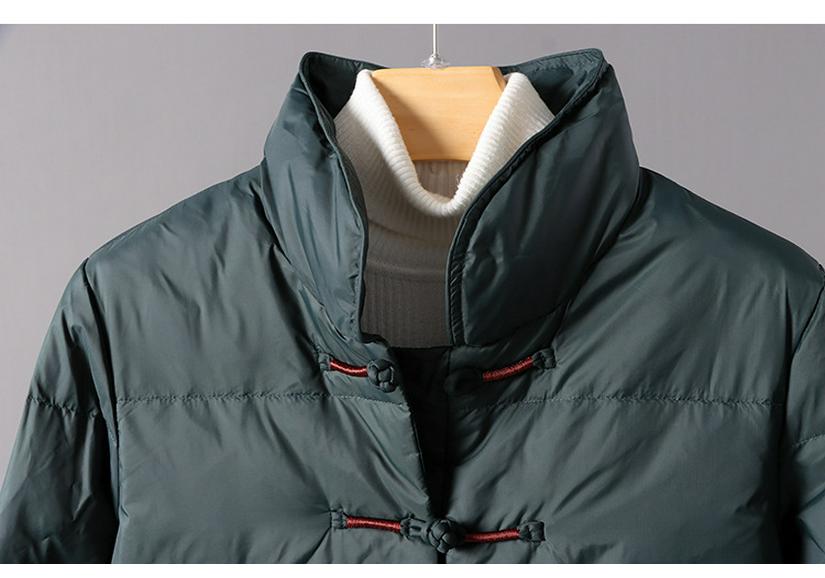 Women's Retro Artistic Down Jacket - Winter 2023 Collection: Frog Button, Ethnic Style, Fashionable Short Design