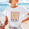 Clube da Massa Padrão Estampado Desenho Animado Verão Estilo Casual Manga Curta Tendência Fofo Estilo Básico Camiseta Feminina Moda