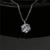 2ct Moissanite 925 Silver Necklace for Women Wedding Party Classic Sparkling Pendant