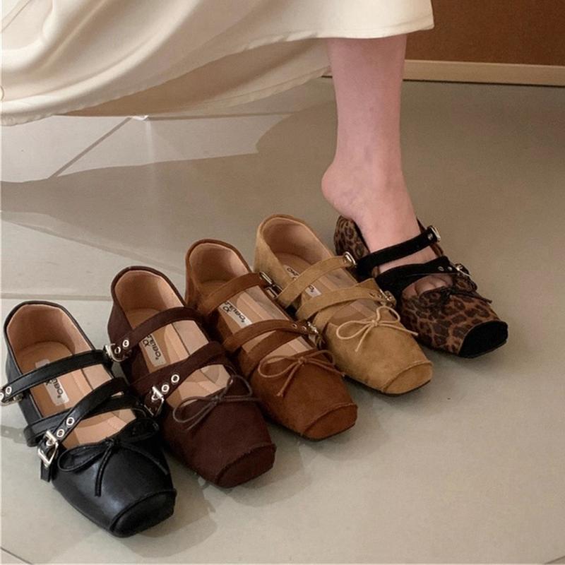 Fashion SUOJIALUN 2025 New Brand Women Flat Shoes Fashion Round Toe Ladies Elegant Mary Jane Shoes Soft Flat Heel Dress Single Shoes
