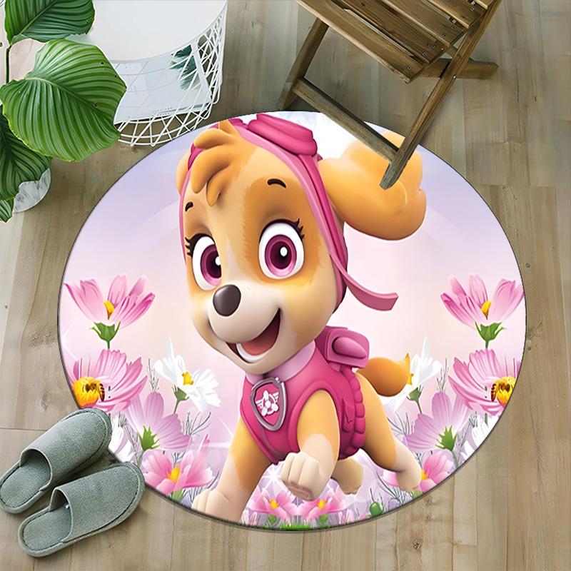 1pc Paw30 Carpet, Round Rug, Comfortable, Suitable for Entryways, Living Rooms, Office, And Bedrooms, Christmas Decoration