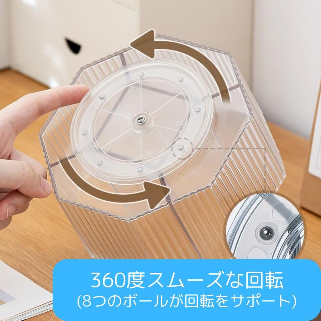 Drehender Stift Stift Schreibwaren Groß Stilvoll Schreibwaren Bürobox [SEVEN EBISU] Halter, Etui, Aufbewahrung, Klar, Transparent, Schreibtisch, Kapazität, Etui,