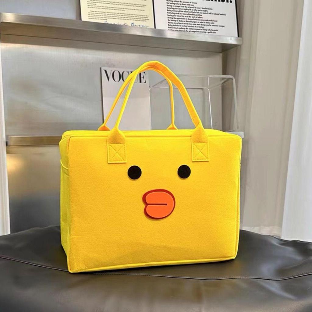 Cartoon Kids' Felt Travel & Storage Bag - Lightweight Handbag & Makeup Carrier