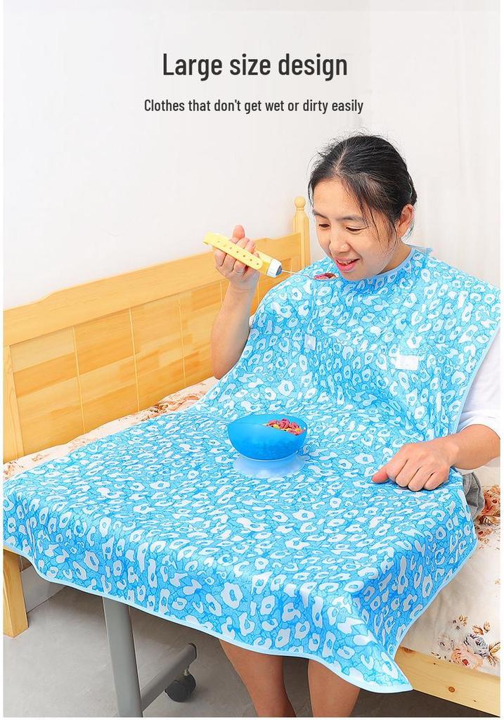 Shan Hai Kang Waterproof Stain-proof Adult Dining Bib, Large Size for Elderly.