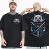Summer Men's Anime Demon Killer T-shirt Cotton Short Sleeve Japanese Anime Beast Fitness Top High Quality Casual Street