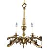 Vintage 1950s Rococo Chandelier 8 Light Antique Brass Copper Ceiling Light Fixture Luxury Home Decor