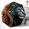 1pc Lion Yin Yang Symbol Automatic Opening/closing Umbrella with Auto Open/Close, Windproof, Foldable Sunshade, Perfect Gift for Friends, Du