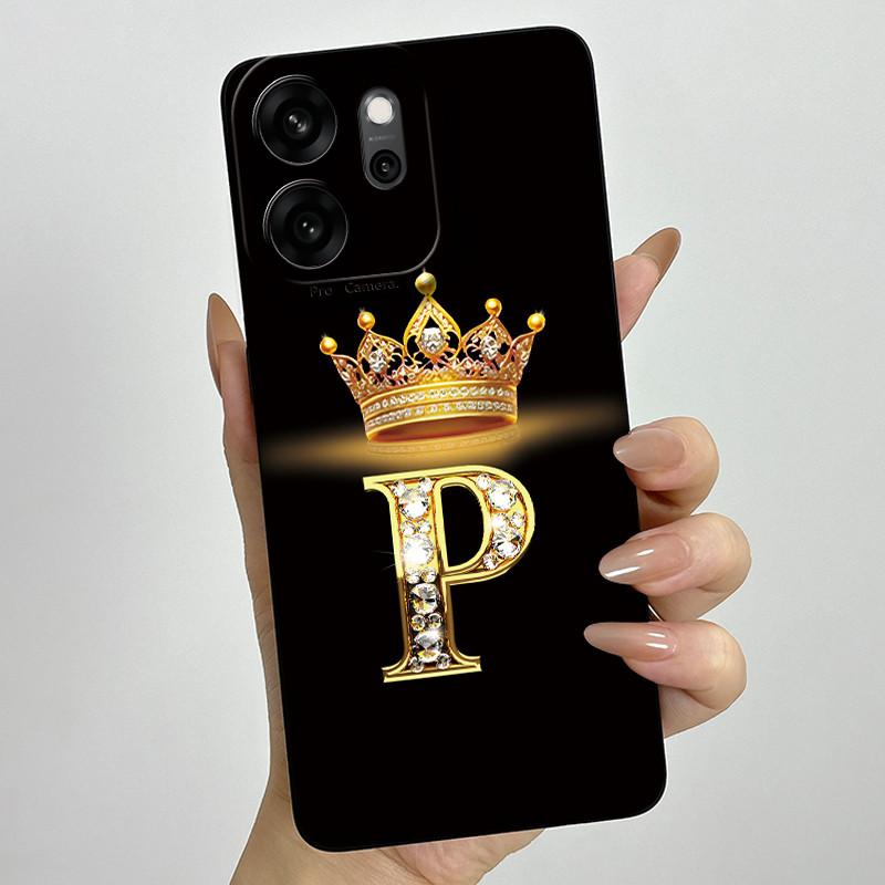 Case For Oppo Reno 14 FS Reno14 F S 14F 14FS 5G Phone Case Crown Letters Shockproof Soft TPU Cover Reno14FS Reno14F Shell Capa