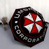 1 Stück Umbrella Corporation Logo Automatisches Öffnen Klappschirm - Tragbares 3-fach Design mit Eisenrahmen - Outdoor, für Fans, Reisende, Tägliches U