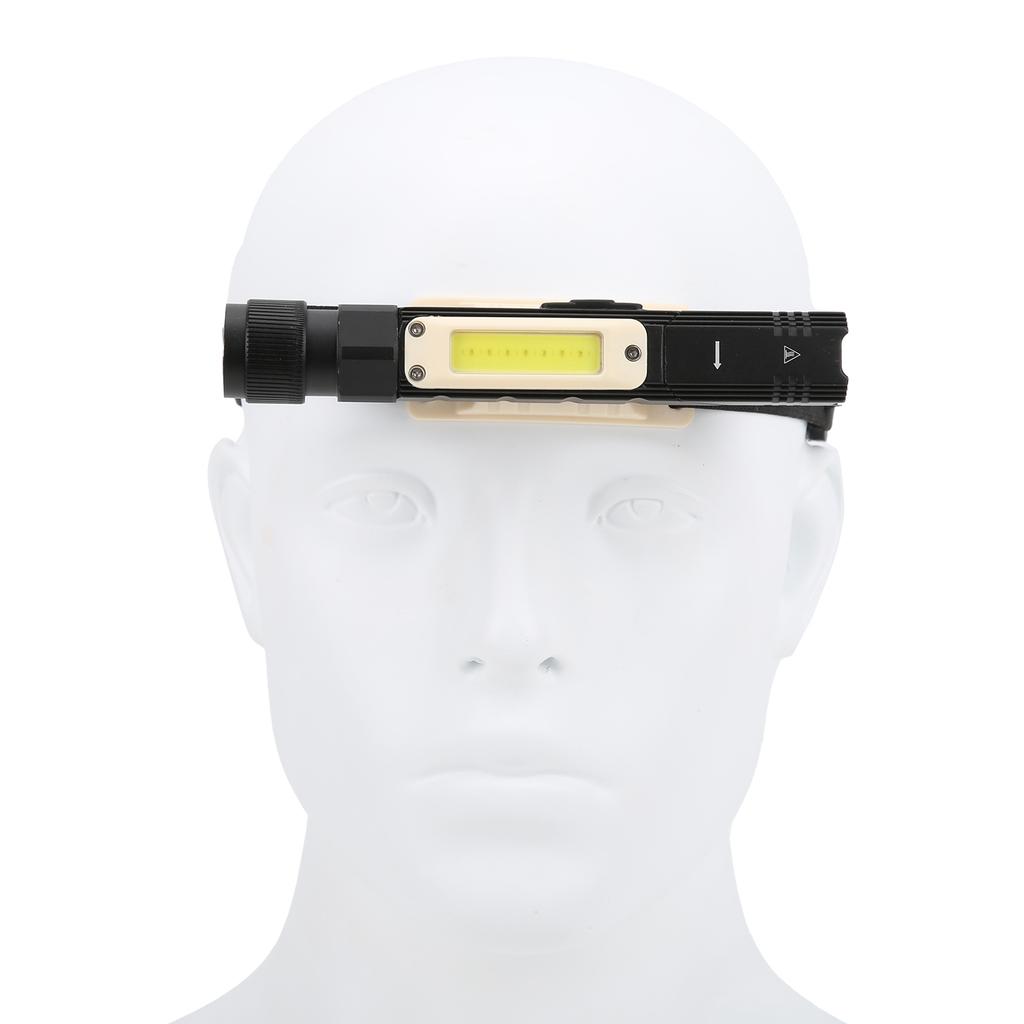 S21 Flashlight USB Rechargeable Portable Head Rotatable Flashlight for Camping Patrolling