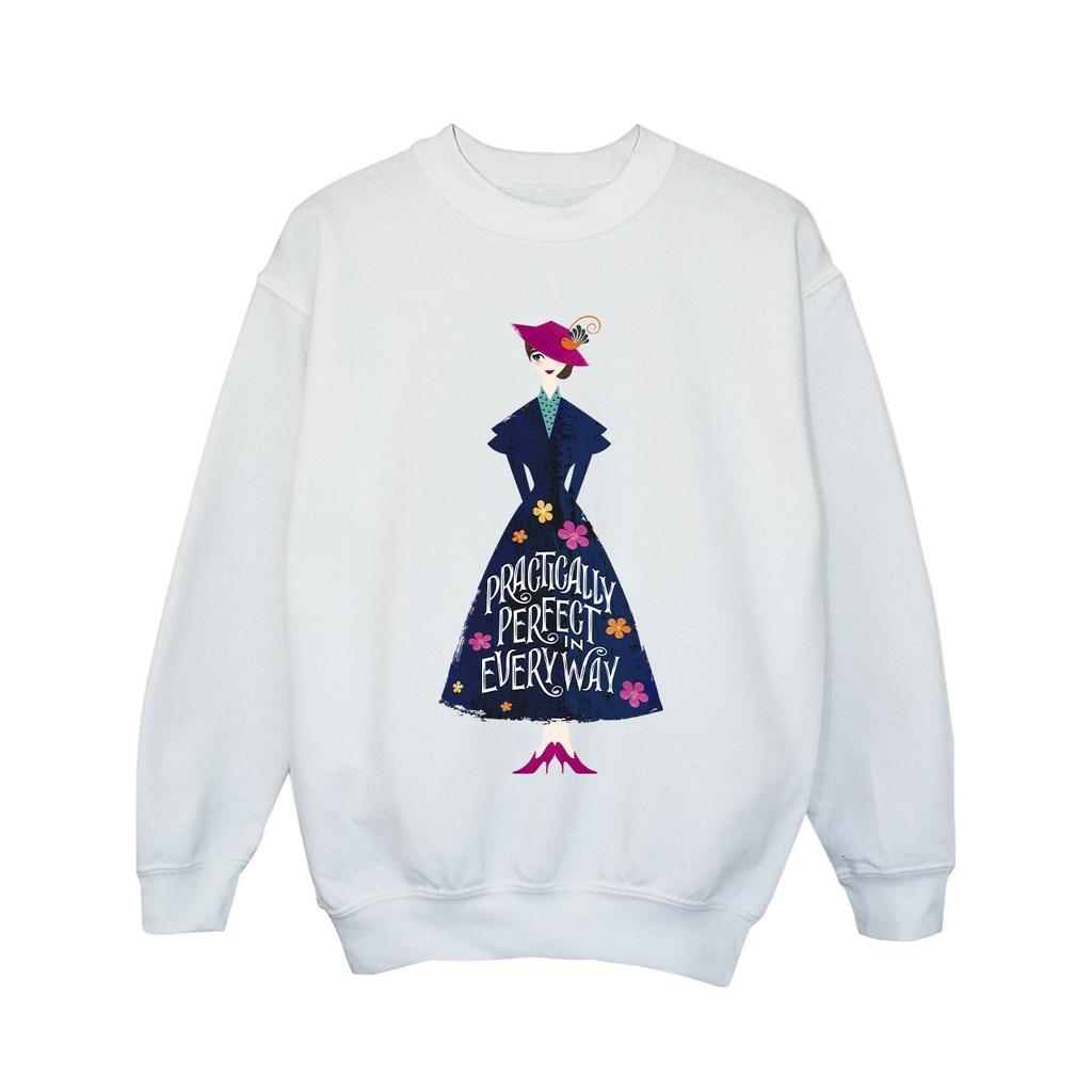 Mary Poppins Girls Practically Perfect In Every Way Standing Sweatshirt