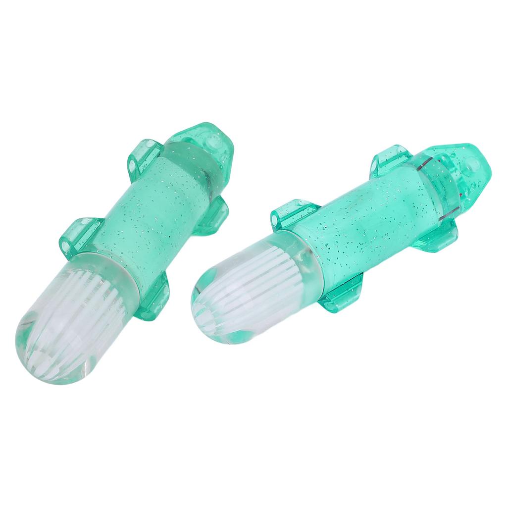 2PCS Underwater Fishing Light Fiber Optic LED Deep Drop Fishing Light Flashing Attractants Fish