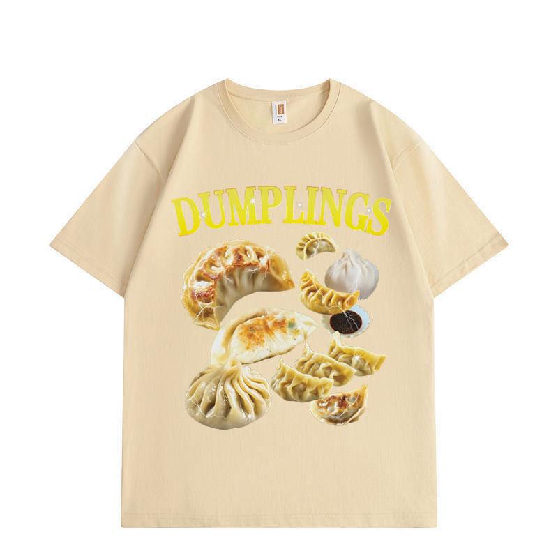 Dumpling Food Funny Crab Rangoon Meme T-shirt High Quality Fashion Short Sleeve T-shirts Men Women Loose Cotton T Shirts