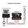30A Stepless Dimmer for LED Light Strips: Manual Knob Controller in Iron Box.