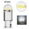 10Pcs T10 Car Light COB Glass 6000K White License Plate Lamp Dome Read DRL LED Bulb Style 12V Led Light for Auto Accessories