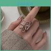 Elegant Minimalist Open Floral Ring With Delicate Daisy Motif Perfect For Stylish Women