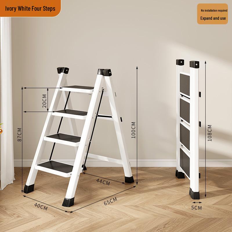 Lightweight 3-Step Folding Telescopic Ladder