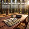 Canvas Cutlery Storage Bag Khaki Tableware Roll Bag Camping Organizer Bag  Outdoor BBQ