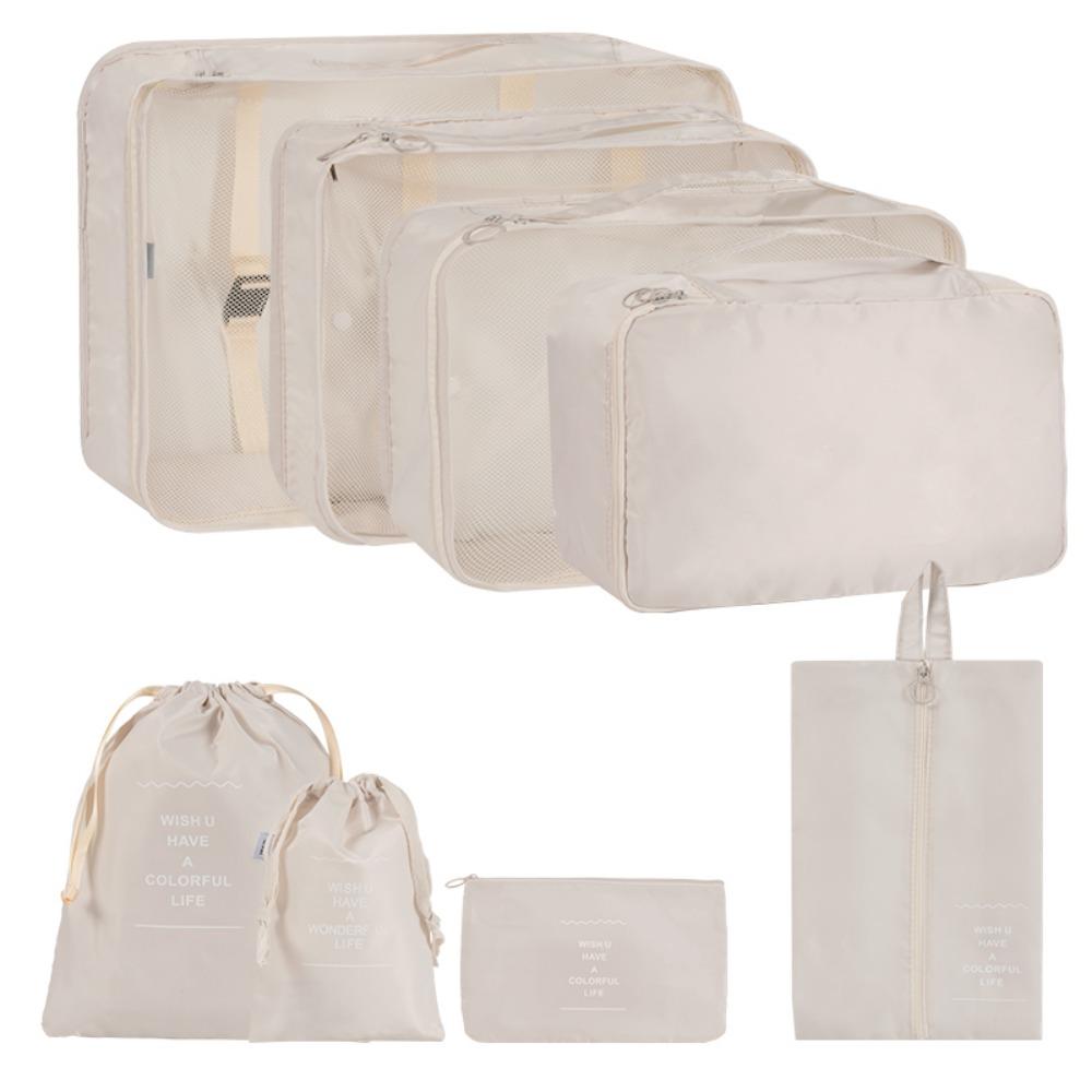 8Pcs/Set Clothing & Daily Necessities Storage Bag Compressible Packaging Portable Travel Waterproof Suitcase Luggage Organizer