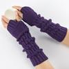Wool Gloves New Autumn and Winter Knitted Fingerless Sleeves for Men and Women Warm Pile Wristbands Fake Sleeves