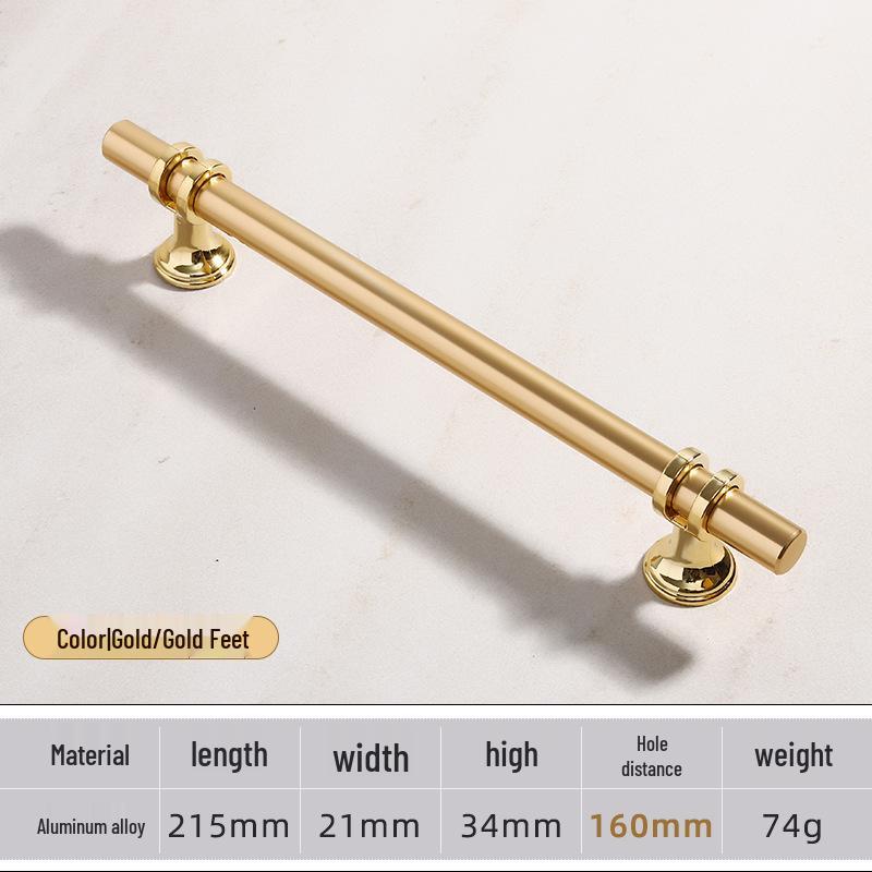 Modern Minimalist European Two-Tone Wardrobe & Drawer Handle