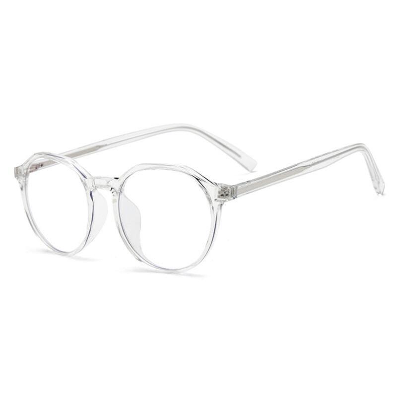 

TR90 Oval Blue Light Blocking Glasses Transparent Gray Photochromic Diopter 0 To -6 Prescription Nearsighted 0