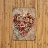 Vintage Heart Metal Sign Roses Retro Home Wall Decor 20x30cm