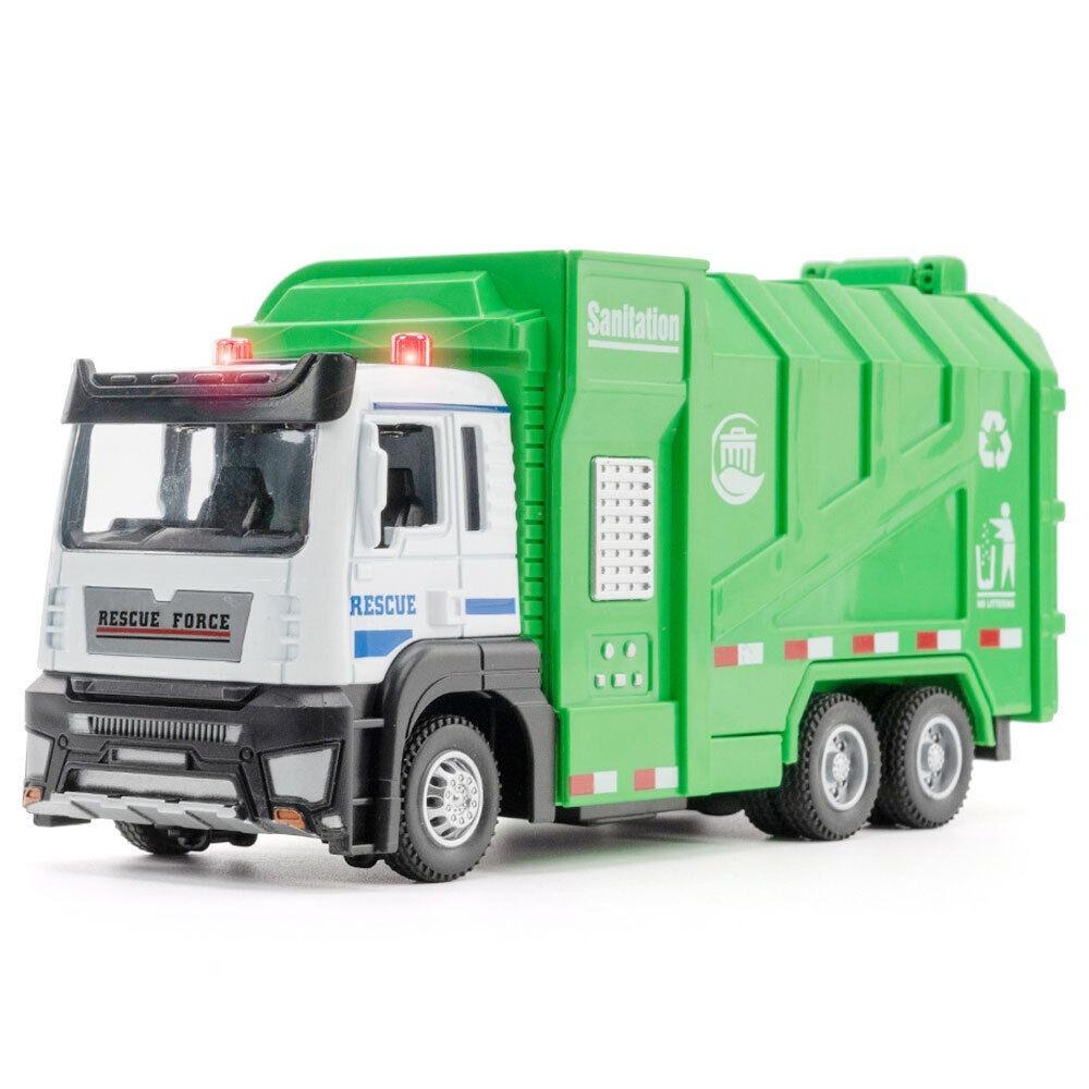 Popelářské auto v měřítku 1/32, tlakově lité, sanitační auto, chlapecké, hračky pro děti, dárky