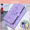 Etui z wytłaczanej skóry typu Flip z motywem lilii Dla Oppo Reno12 Reno11 A3 Pro A59a79 A38 A78 A58 A98 Z podpórką Portfel Gniazda na karty Pokrowiec Dla Oppo Reno8 T Reno7