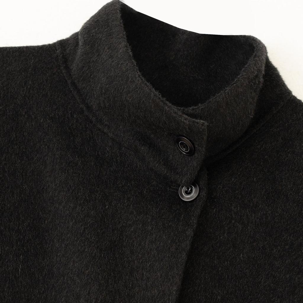 2025 Fall/Winter Women's Cashmere Wool Loose Mid-Length Double-Sided Coat