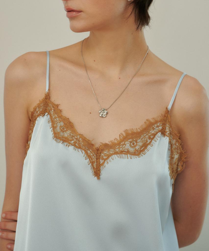 MELLY&ROSE Melly Lace Satin Top (319952)_Blue