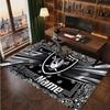 Tappeto in Cristallo Vellutato Personalizzato Las Vegas Raiders, Tappeto Morbido Antiscivolo con Testo Nome Personalizzato per Soggiorno Camera da Letto