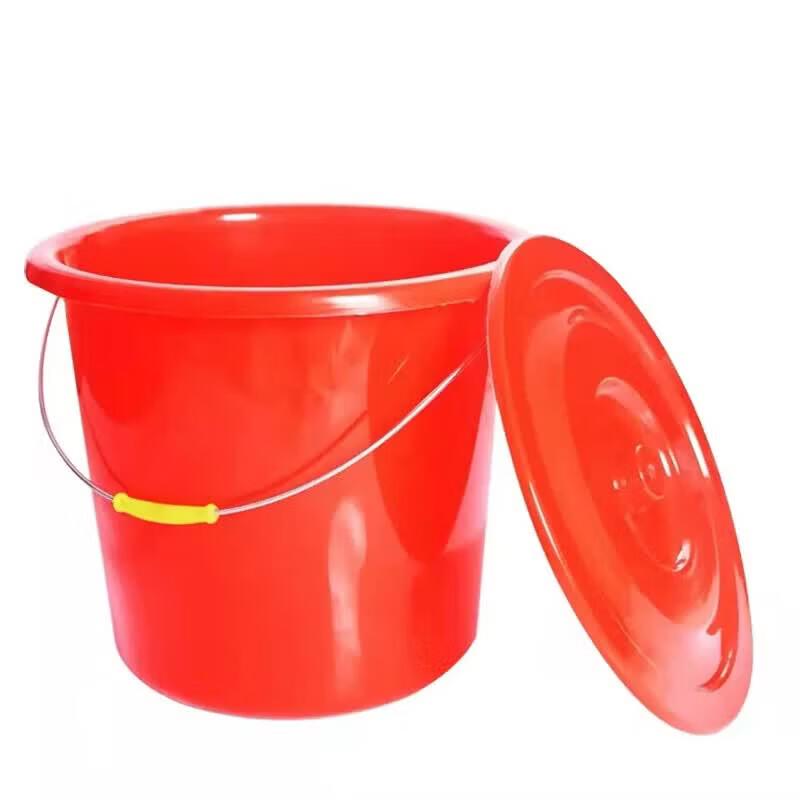 20L Red Plastic Portable Water Bucket