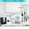 Quiet Wall Clock Replacement Movement with Long and Short Hands for Clock Making Mechanism Craft Projects Repair Parts