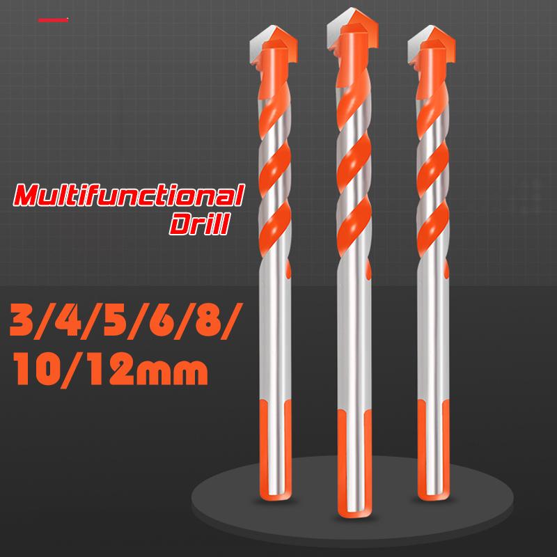 Ultimate Brill Bits Multi-Material Triangle Drill Bit Diamond Set for Tile Concrete Brick Glass Plastic Wood Stone 3-12mm