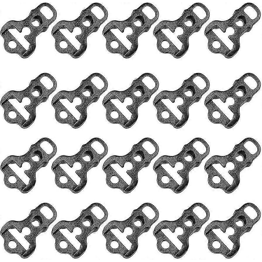 20pcs Camping Awning Tent Guyline Runner Guy Lines Stopper Cord Rope Tightener Tensioner Tent Hook Tent Hooks Plastic - Pjun