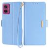 For Motorola Moto G55 5G Leather Wallet Case RFID Blocking Stand Cover with Hand Strap