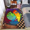 Abstract Multicolor Face Art suitable as a non-slip mat for the living room or bedroom sofa