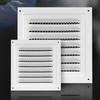 Stainless Steel Metal Vent Cover Square Built-in Insect Screen Louver Air Vents Grille White Black Air Vents Cover