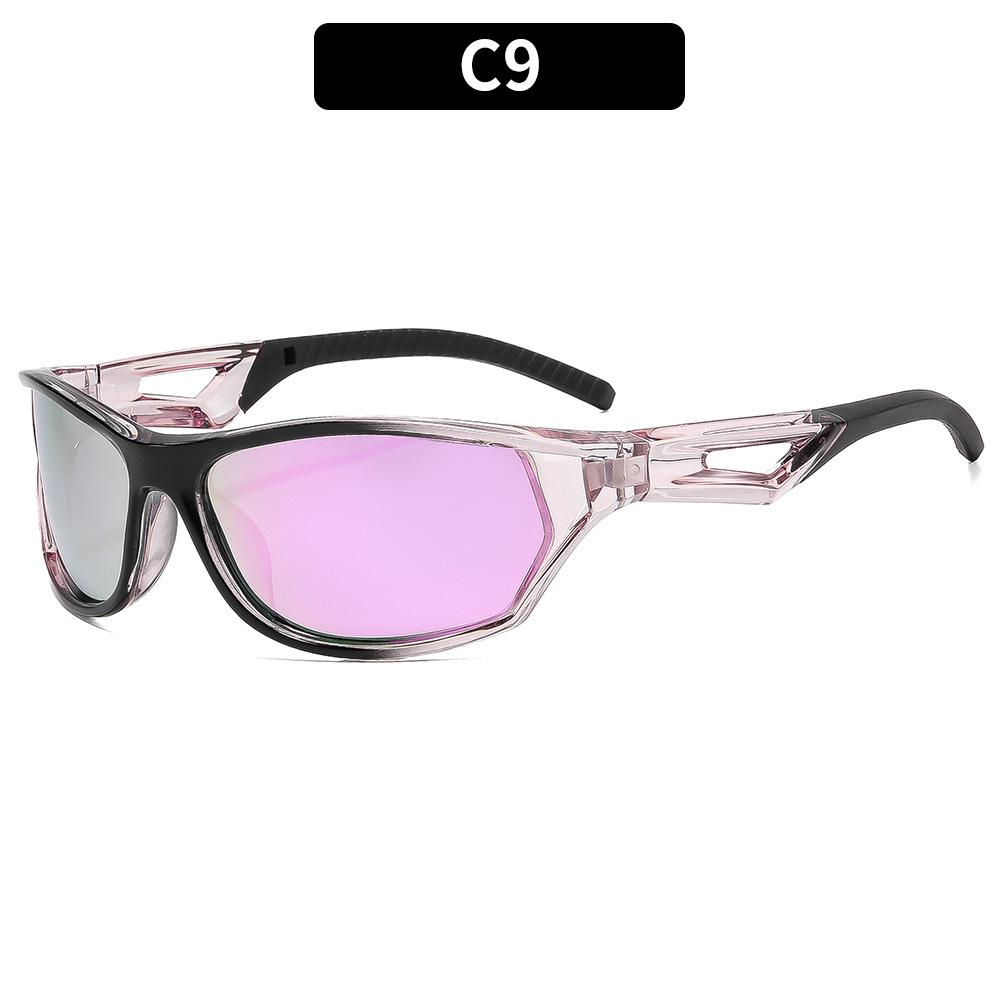 European And American Fashion New Retro Cycling Sunglasses Personalized Versatile Street Shooting Trend Colorful Sunglasses Men'S Sports Glasses