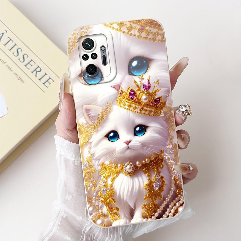 For Redmi Note 10 Pro 4G Case Cover Silicone Cute Cat Fashion Butterfly Flowers Love Funny Painted Phone Case M2101K6G M2101K6R