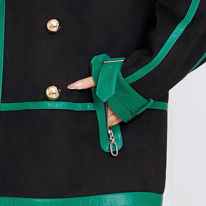 Kaiser Women's Shearling Lapel Wool Coat