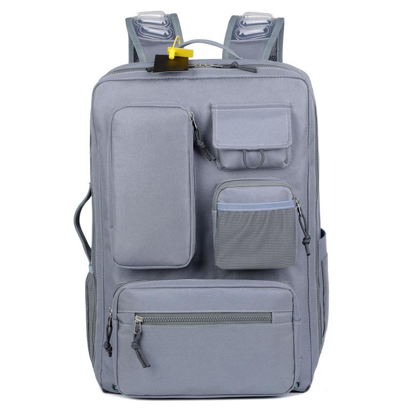 Unisex Air Cushion Multi-Pocket Large Capacity Sports Backpack for Students